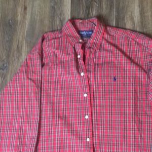 Red and black Ralph Lauren long sleeve shi…